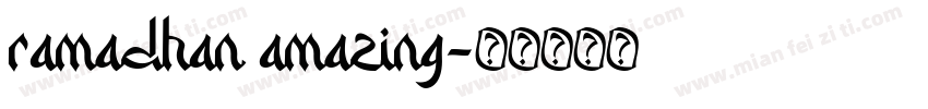ramadhan amazing字体转换